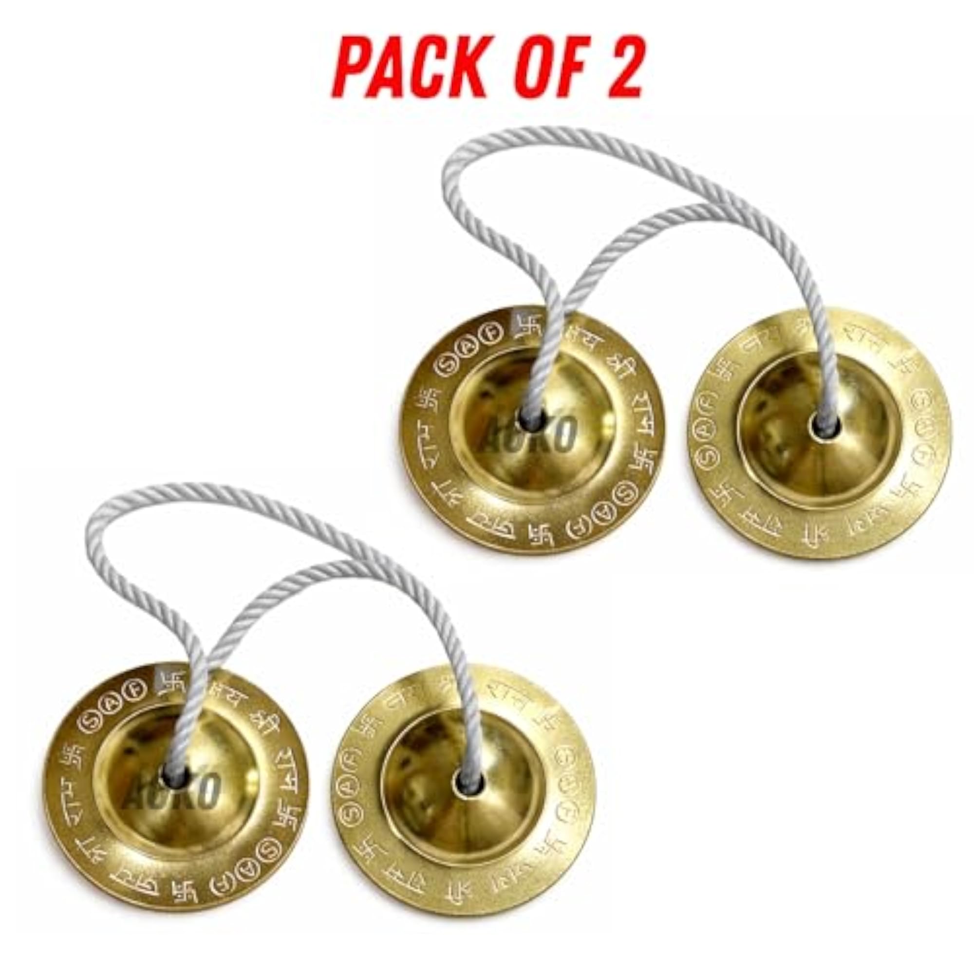 Manjira Brass Hand Cymbals, Traditional Indian Instrument